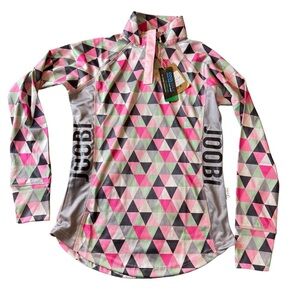 Joobi Coolmax Girls' sz 15-16 Long Sleeve 1/4 Zip Pullover Kaleidoscope NWT